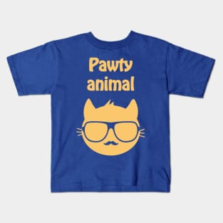 Pawty animal (orange) Kids T-Shirt